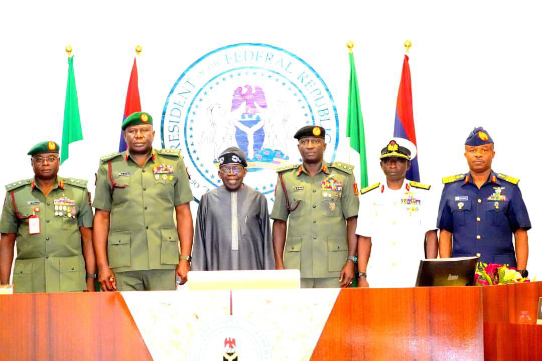 President Tinubu Decorates New Service Chiefs