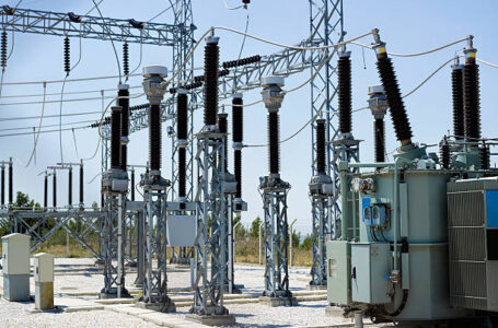 High voltage transformers in the cities.High voltage transformers in the cities.
