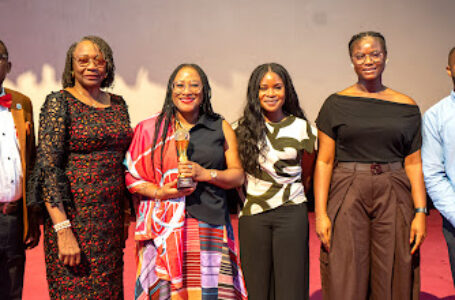 L-R: Prof. Sunday Adebisi,  Director, Entrepreneurship and Skills Development Centre, University of Lagos; Prof. Folasade Ogunsola, Vice Chancellor, University of Lagos; Ejiro Gray, Director, Governance and Sustainability, Sahara Group; Lauretta Eguabor, Governance and Sustainability Executive, Tejumade Tejuoso; Governance and Sustainability Manager; and Bashir Umar, Sustainability Analyst at the 2026 edition of the Entrepreneurship, Innovation and Business Incubation Certification (EIBIC) Programme hosted by the University of Lagos