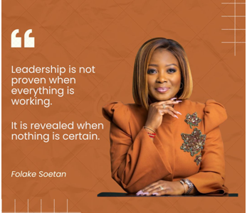 Leadership is Not About Certainty –Folake Soetan
