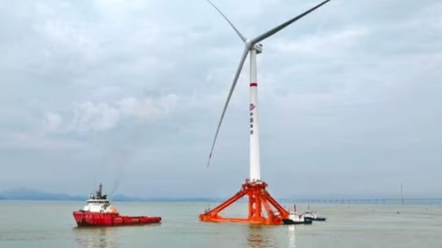 China Deploys First 16MW Floating Offshore Wind Tension-Leg Platform